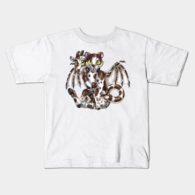 Chimera Cubs: Chocoate Bicolor Tabby Kids T-Shirt by spyroid101